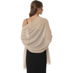 Shawls and Wraps for Evening Dresses Sheer Chiffon Formal Wedding Shawl for Women Lightweight Bridal Scarf Cover Up in Saudi Arabia