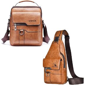 ANPTER Messenger Bag Crossbody Sling Bag Over the Shoulder Purse Side Crossover Handbag for Men in Saudi Arabia