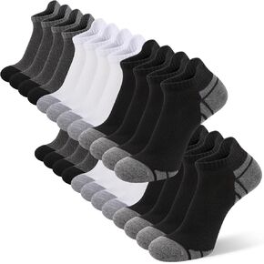 12 Pairs Men's Low Cut Ankle Socks, Breathable Mesh, Heel Tab, Reinforced Toe/Heel, Socks Size 10-13 (Shoe Size 8-12) in Saudi Arabia