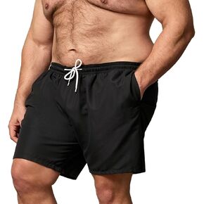 Mens Big and Tall Swim Trunks Quick Dry Plus Size Swim Shorts Bathing Suit Mesh Liner Beach Board Shorts 3XL-6X in Saudi Arabia