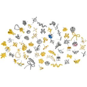 10PCS Random ASTM F136 Titanium Threaded/Threadless Nose Studs Piercing Tops for Conch,Tragus,Helix,Lobe fit All Post Flatback earring nose Jewelry in Saudi Arabia