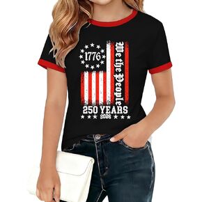American Flag Shirts for Kid Boys Girls 4th of July Tshirts USA Print Patriot Outfit Short Sleeve 5-14 Years in Saudi Arabia