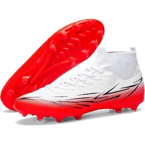 Unisex High Top Soccer Cleats Lightweight Mens Football Cleats with Ankle Support & Traction for Multi-Surface Training & Games in Saudi Arabia