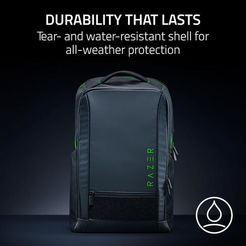 حقيبة ظهر للكمبيوتر المحمول Razer Rogue V4 مقاس 18 بوصة - جزء خارجي مقاوم للتمزق والماء، حافظة مقاومة للصدمات تناسب أجهزة الكمبيوتر المحمولة حتى 18 بوصة، مريحة ومريحة، مصنوعة من مواد معاد تدويرها، وأشرطة كتف مبطنة in Kuwait