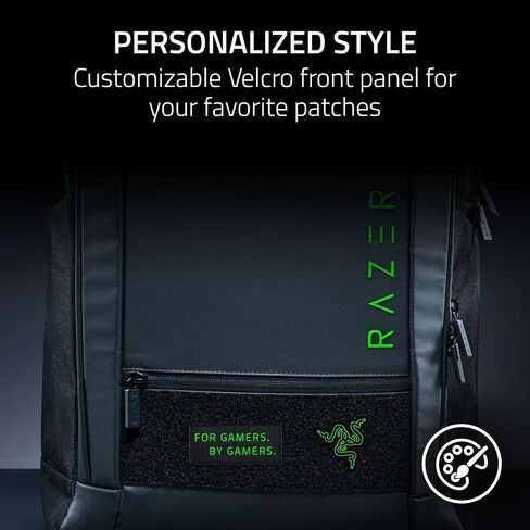حقيبة ظهر للكمبيوتر المحمول Razer Rogue V4 مقاس 18 بوصة - جزء خارجي مقاوم للتمزق والماء، حافظة مقاومة للصدمات تناسب أجهزة الكمبيوتر المحمولة حتى 18 بوصة، مريحة ومريحة، مصنوعة من مواد معاد تدويرها، وأشرطة كتف مبطنة in Kuwait