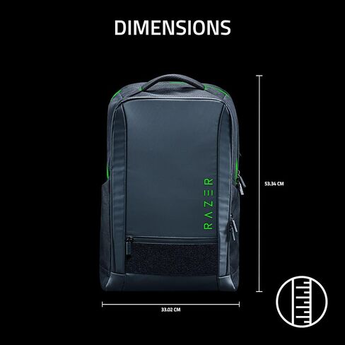حقيبة ظهر للكمبيوتر المحمول Razer Rogue V4 مقاس 18 بوصة - جزء خارجي مقاوم للتمزق والماء، حافظة مقاومة للصدمات تناسب أجهزة الكمبيوتر المحمولة حتى 18 بوصة، مريحة ومريحة، مصنوعة من مواد معاد تدويرها، وأشرطة كتف مبطنة in Kuwait