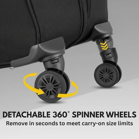 STUFFSTASH Rolling Garment Bag with Removable Wheels, Rolling Garment Bag for Travel, Large Capacity Travel Bag for Suits & Dresses, Hanging Garment Bag with Wheels, YKK Zippers & TSA Lock in Saudi Arabia