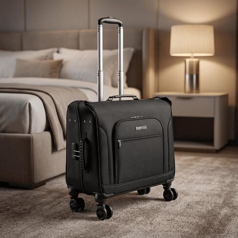 STUFFSTASH Rolling Garment Bag with Removable Wheels, Rolling Garment Bag for Travel, Large Capacity Travel Bag for Suits & Dresses, Hanging Garment Bag with Wheels, YKK Zippers & TSA Lock in Saudi Arabia