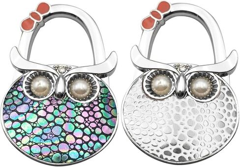 2Pcs Cute Animal Design Night Owl Style Butterfly Pattern Design Shoulder Handbag Hangers Folding Purse Holder Bag Hooks in Saudi Arabia