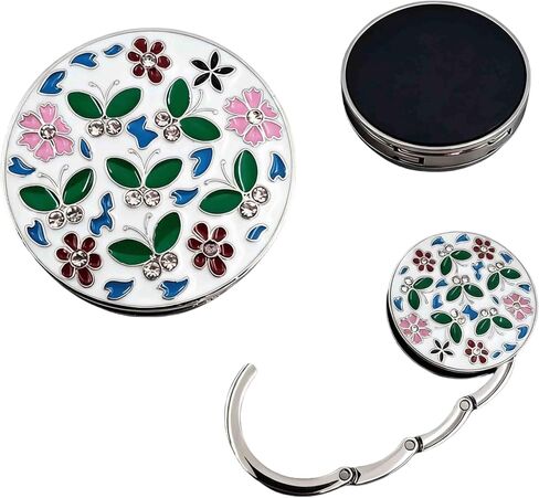 Foldable Handbag Hanger Fashion Portable Folding Purse Table Hook Holder(White) in Saudi Arabia