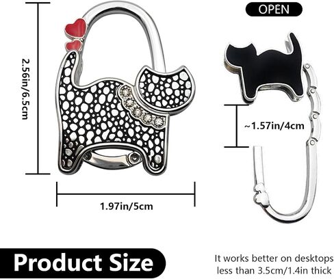 Foldable Purse Hook for Table, Portable Purse Hanger Organizers Hooks Handbag Pocketbook Holder Bag Storage for Desk,Cat Shape Bag Hook for Table in Saudi Arabia
