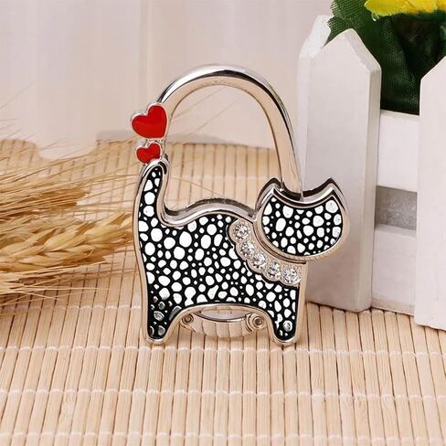 Foldable Purse Hook for Table, Portable Purse Hanger Organizers Hooks Handbag Pocketbook Holder Bag Storage for Desk,Cat Shape Bag Hook for Table in Saudi Arabia