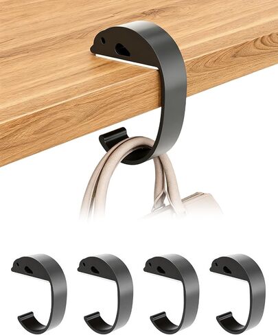 4pcs Purse Hook for Table, Heavy Duty C-Shaped Bag Holder for Tables, Non-Slip Purse Hanger for Desk in Saudi Arabia