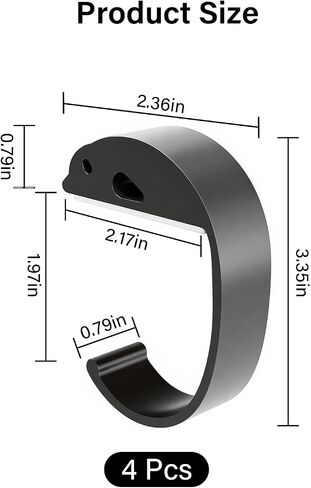 4pcs Purse Hook for Table, Heavy Duty C-Shaped Bag Holder for Tables, Non-Slip Purse Hanger for Desk in Saudi Arabia