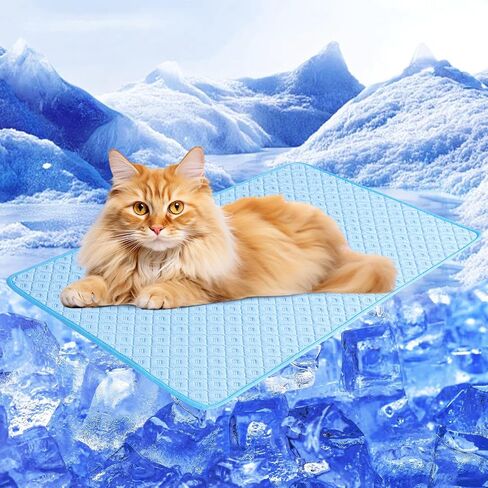 VeMee Dog Cooling Mat Breathable Cooling Mat for Dogs Cats Self Cooling Pad Non-Slip Washable for Indoor Outdoor Pets in Kuwait