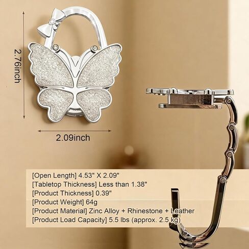 Purse Hook for Table, Foldable Purse Table Hook with Strong Suction, Portable Purse Hanger for Table, Durable and Space Saving, Ideal for Office and Cafe Use in Kuwait