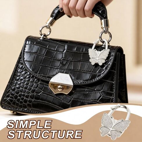 Purse Hook for Table, Foldable Purse Table Hook with Strong Suction, Portable Purse Hanger for Table, Durable and Space Saving, Ideal for Office and Cafe Use in Kuwait