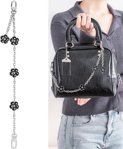 Tote Bag Chain for COACH Cube Rogue Handbag,Replacement Extension Chain for Purse Shoulder Bags Handle Bag Chain Straps Accessories(Black) in Kuwait