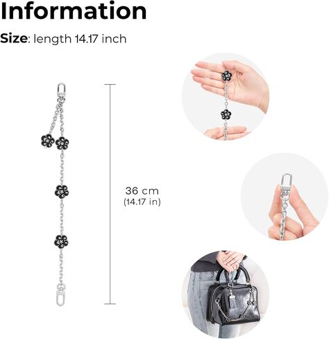 Tote Bag Chain for COACH Cube Rogue Handbag,Replacement Extension Chain for Purse Shoulder Bags Handle Bag Chain Straps Accessories(Black) in Kuwait