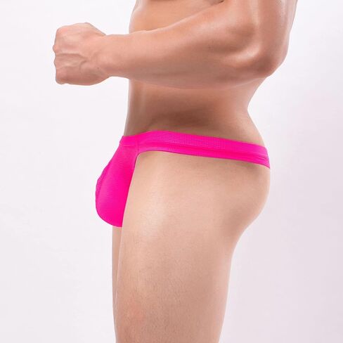 Mens Boxers Cool Cotton Sexy Stretch Seamless Light Comfortable Casual Loose Stretchy Sports Quick Dry Ultra Thin Elastic Hot Pink in Kuwait