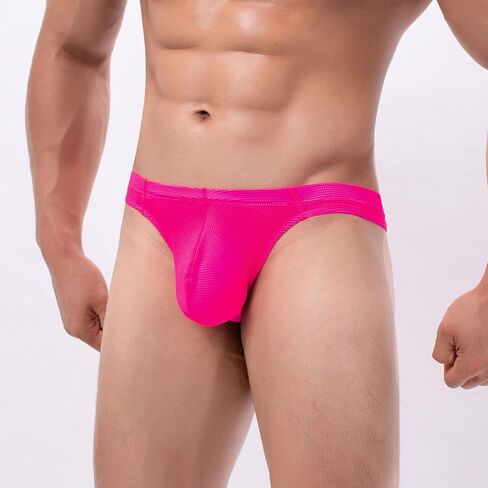 Mens Boxers Cool Cotton Sexy Stretch Seamless Light Comfortable Casual Loose Stretchy Sports Quick Dry Ultra Thin Elastic Hot Pink in Kuwait