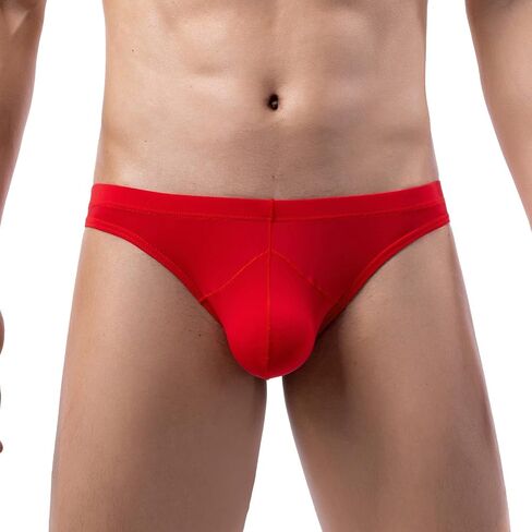Mens Breathable Boxer Briefs Cotton Stretch Cool Sexy Seamless Bulge Stretchy Casual Comfortable Light Loose Casual Quick Dry Elegant Sports Elastic Red in Kuwait