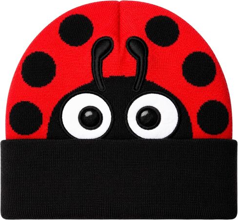 ComfyCamper Red Ladybug Beanie Costume Hat for Womens Lady Bug Beetle Animal Cosplay Hats Halloween Costumes in Kuwait