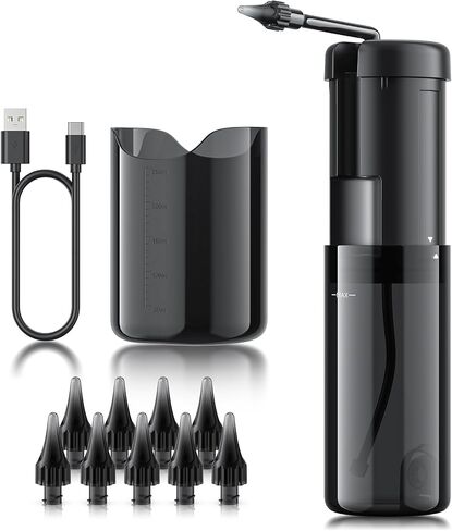 Lebbtl Ear Wax Removal, Electric Ear Irrigation Flushing System, Multiple Pressure Modes, Waterproof, Safe and Effective Ear Cleaning Kit, Translucent in Kuwait