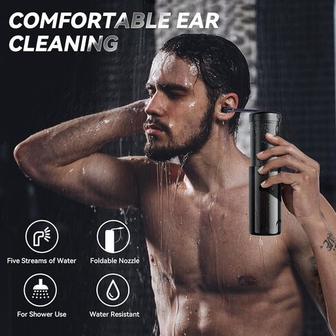 Lebbtl Ear Wax Removal, Electric Ear Irrigation Flushing System, Multiple Pressure Modes, Waterproof, Safe and Effective Ear Cleaning Kit, Translucent in Kuwait