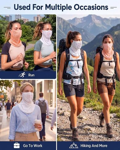 جليتوبر قطعتان من قناع الحماية من أشعة الشمس فوق البنفسجية بنصف الوجه، غطاء الوجه للتبريد بالجملة، قناع الرقبة الصيفي للنساء لركوب الدراجات والرياضات الخارجية in Kuwait