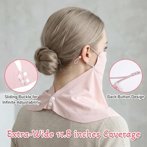 UV Sun Protection Face Mask with Neck Coverage Breathable Cooling Design Neck Gaiter Scarf UPF 50+ for Summer Outdoor Activities in Kuwait