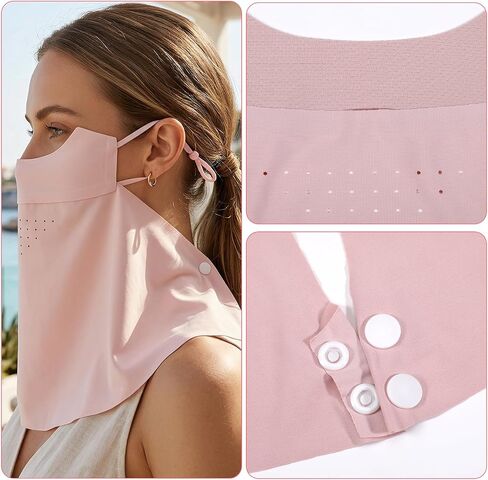 UV Sun Protection Face Mask with Neck Coverage Breathable Cooling Design Neck Gaiter Scarf UPF 50+ for Summer Outdoor Activities in Kuwait