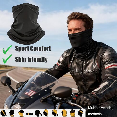 Cooling Neck Gaiter for Men & Women - UPF 50+ Sun Protection, Moisture Wicking & Breathable Ice Silk Fabric in Kuwait