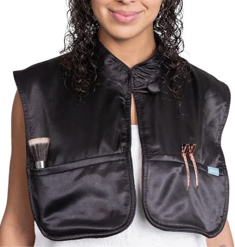 MONII Wearable Beauty Cover - Stays in Place for Wet Hair, Wash Day, Air-Drying & Makeup | Satin + Cotton Drape for Women in Saudi Arabia
