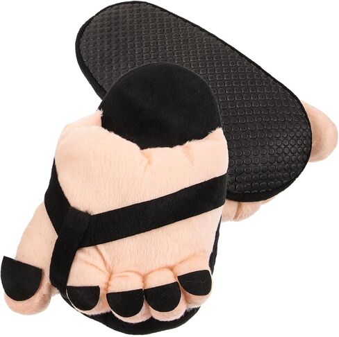 Toddmomy Giant Feet Cosplay Slippers Halloween Party Favor Five Toed Design Funny Prop for Costume Parties and Pranks One Black Fits in Kuwait