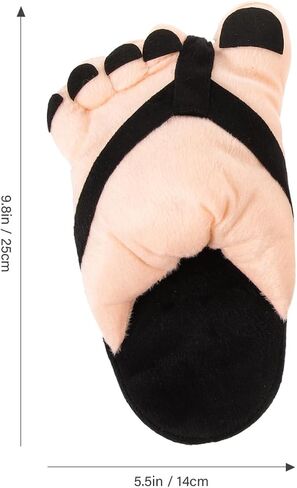 Toddmomy Giant Feet Cosplay Slippers Halloween Party Favor Five Toed Design Funny Prop for Costume Parties and Pranks One Black Fits in Kuwait