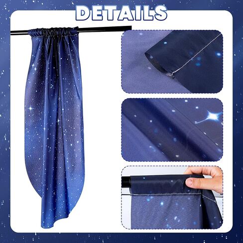 6 Pcs School Classroom Curtains Outer Space Back to Classroom Galaxy Curtains Night Sky Decorations for School Classroom Kindergarten Playroom Primary Daycare Bedroom Living Room (36" X 24") in Saudi Arabia