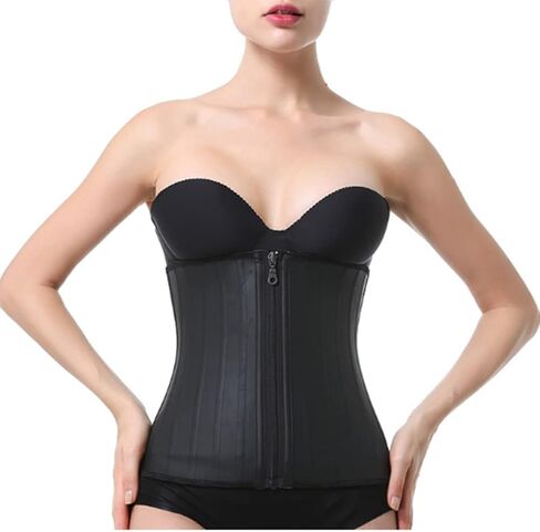 25 steel bones reinforced girdle women's tops slim belly belt shaper waist trainer corset in Saudi Arabia