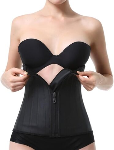 25 steel bones reinforced girdle women's tops slim belly belt shaper waist trainer corset in Saudi Arabia