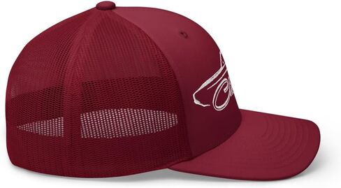 1970 Challenger Silhouette Trucker Hat | Retro Muscle Car Embroidered Mesh Back Snapback Cap in Kuwait