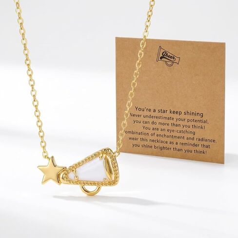 Cheer Necklace Inspiration Cheer Gifts for Cheerleader Cheerleading Coach Team Star Cross Cheerleading Necklace Stuff Accessories in Saudi Arabia
