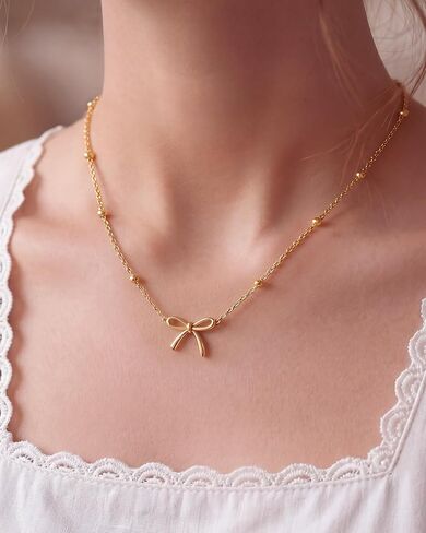 Always Remember Believe in Yourself - Cute Bow Necklace Trendy Preppy Stuff for Teen Girls Graduation Gifts in Kuwait