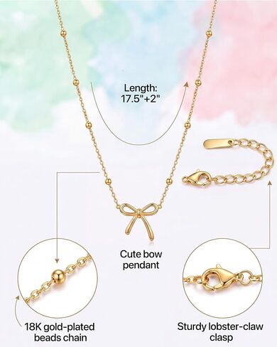 Always Remember Believe in Yourself - Cute Bow Necklace Trendy Preppy Stuff for Teen Girls Graduation Gifts in Kuwait