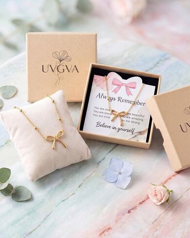 Always Remember Believe in Yourself - Cute Bow Necklace Trendy Preppy Stuff for Teen Girls Graduation Gifts in Kuwait