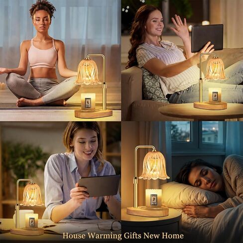 Candle Warmer Lamp with Timer Dimmable: Birthday Gifts for Women Adjustable Height Candles Light Warmers Lamps Gold Crystal Candle Warmer, House Warming Gift New Home Decor, Gifts for Women in Kuwait