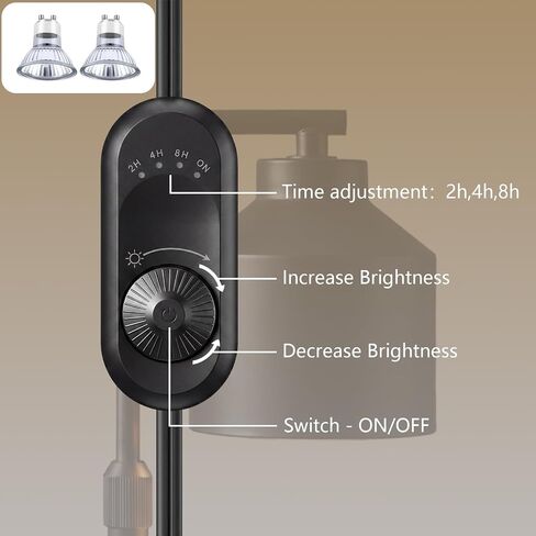 Candle Warmer Lamp with Timer and Dimmer- Electric Candle Lamp Warmer with Adjustable Height for Candle Wax Jar, Home Decor & Birthday Gifts for Women Mom Mothers Day, Candle Wax Warmer with 2 Bulbs in Saudi Arabia