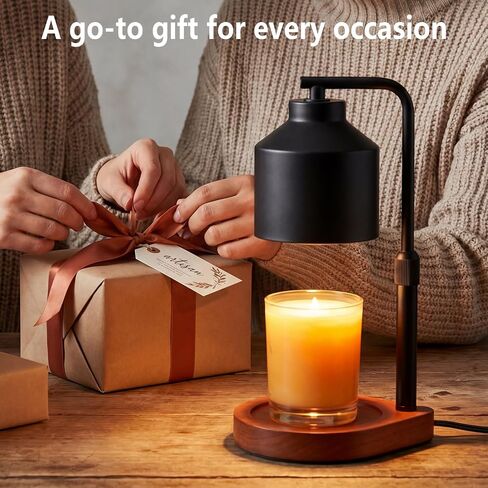 Candle Warmer Lamp with Timer and Dimmer- Electric Candle Lamp Warmer with Adjustable Height for Candle Wax Jar, Home Decor & Birthday Gifts for Women Mom Mothers Day, Candle Wax Warmer with 2 Bulbs in Saudi Arabia