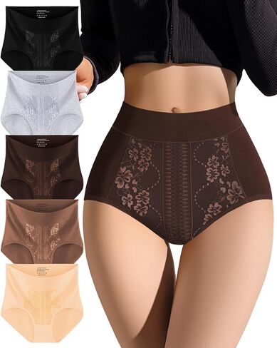 MISSWHO Cotton High Waisted Women Underwear Soft Briefs Full Coverage Comfy Ladies tagless Panties (Regular & Plus Size) in Saudi Arabia