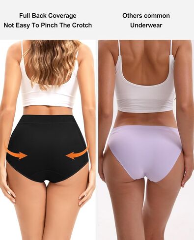 MISSWHO Cotton High Waisted Women Underwear Soft Briefs Full Coverage Comfy Ladies tagless Panties (Regular & Plus Size) in Saudi Arabia