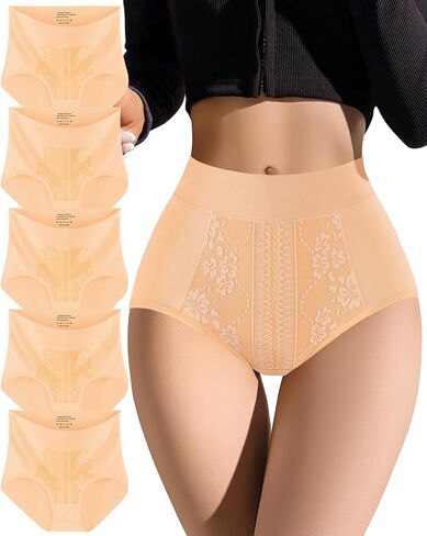 MISSWHO Cotton High Waisted Women Underwear Soft Briefs Full Coverage Comfy Ladies tagless Panties (Regular & Plus Size) in Saudi Arabia
